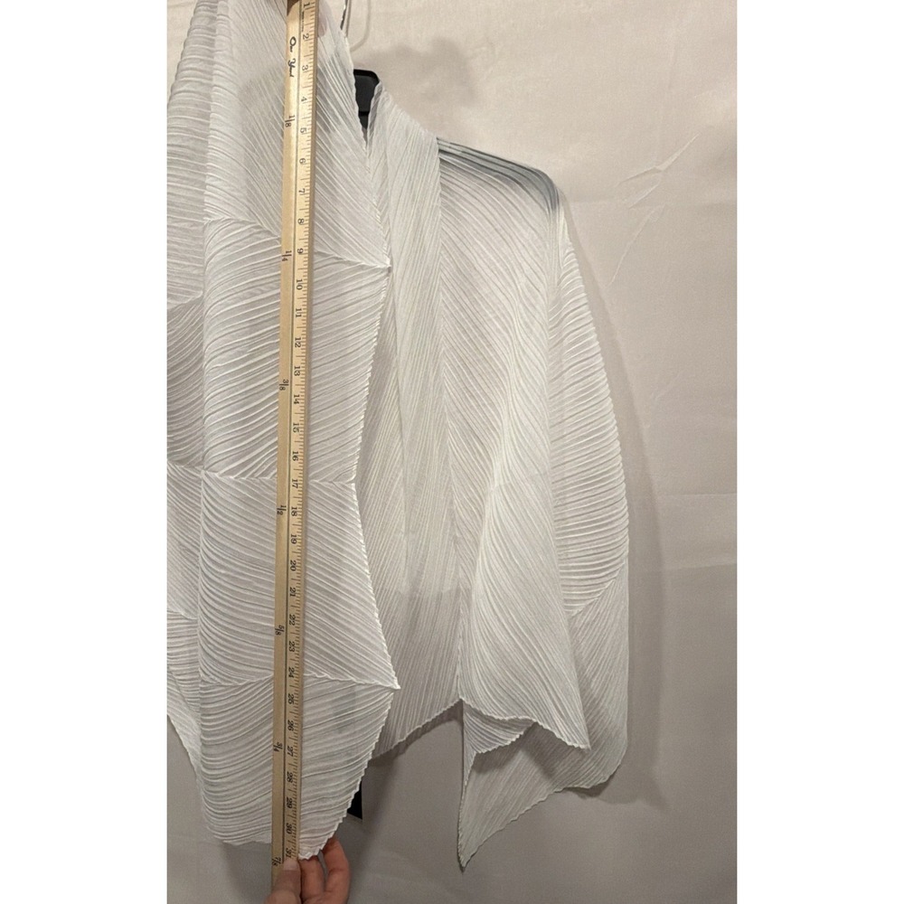 Cèzanne Woman's One Size NWT Ivory Crinkled‎ Sheer Scarf Shawl Wrap - Picture 7 of 7